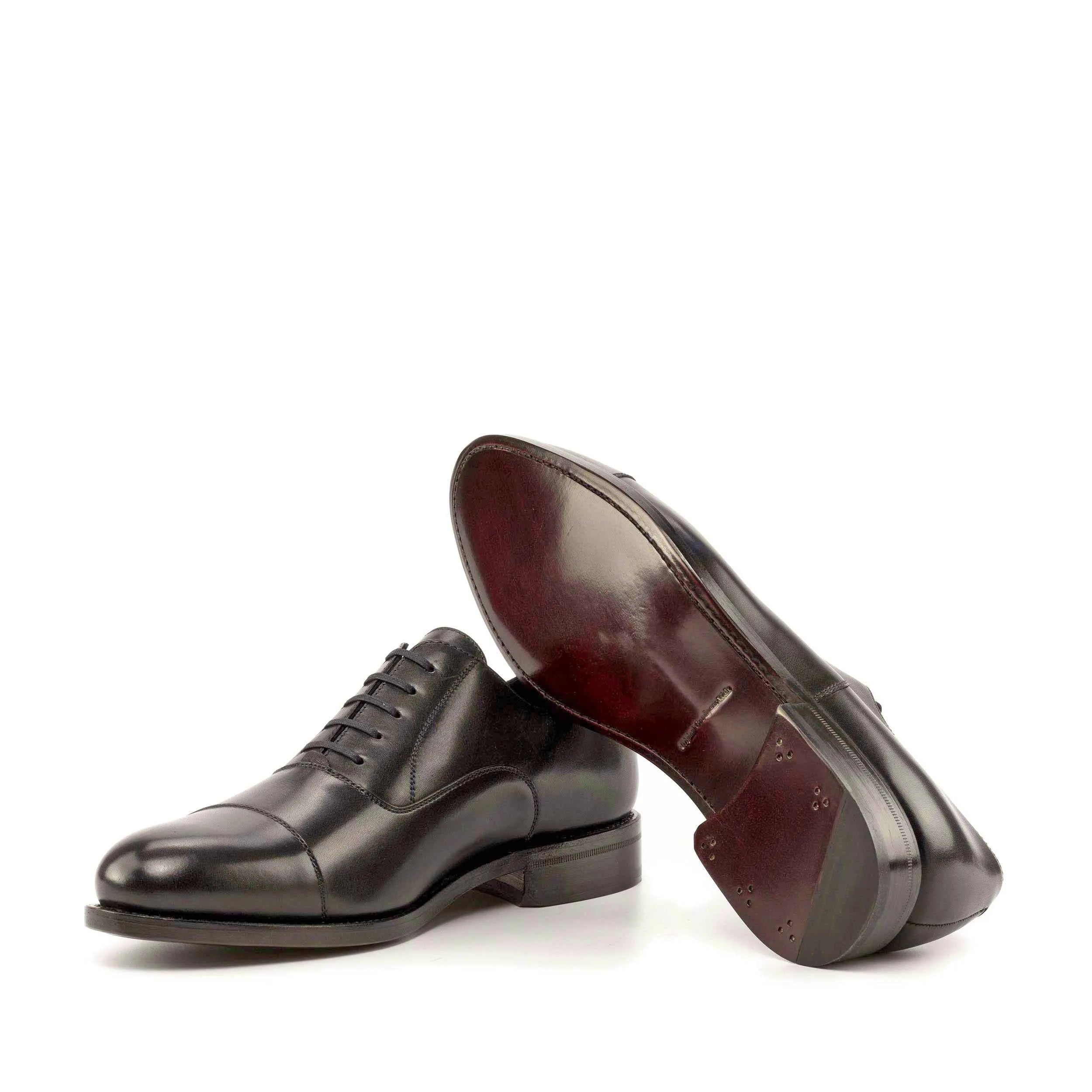 Pair of dark brown leather Ales Oxford shoes