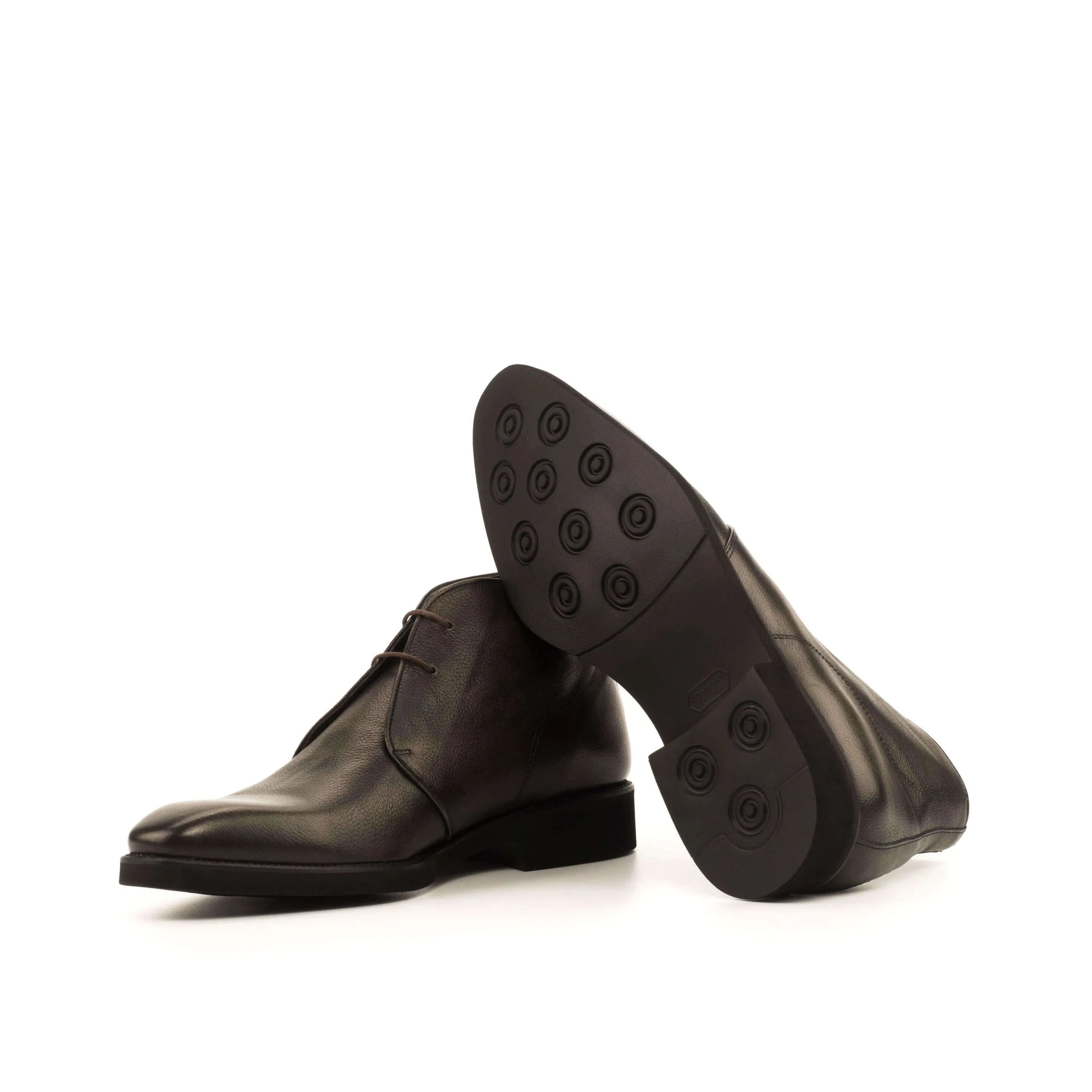 Pair of dark leather Chesmu Chukka Boots II