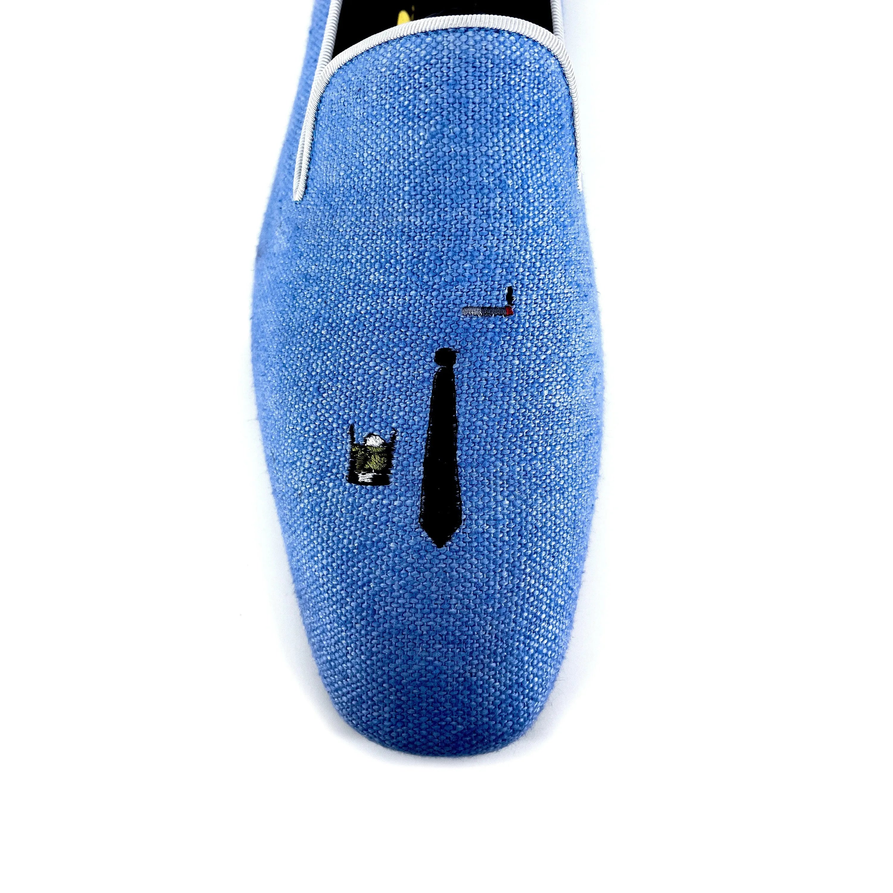 Harry Drake slipon blue fabric slip-on shoe
