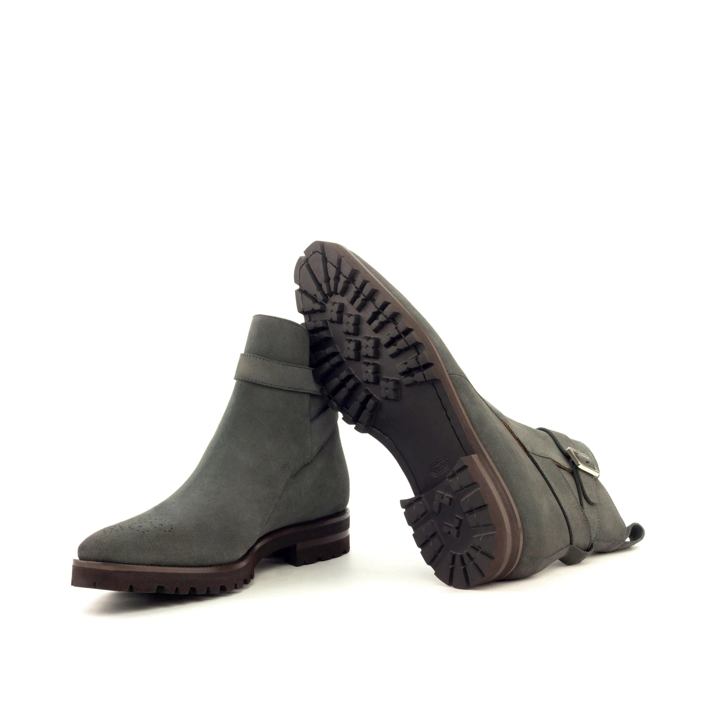 Gray Herodotus Jodhpur Boots, leather ankle design