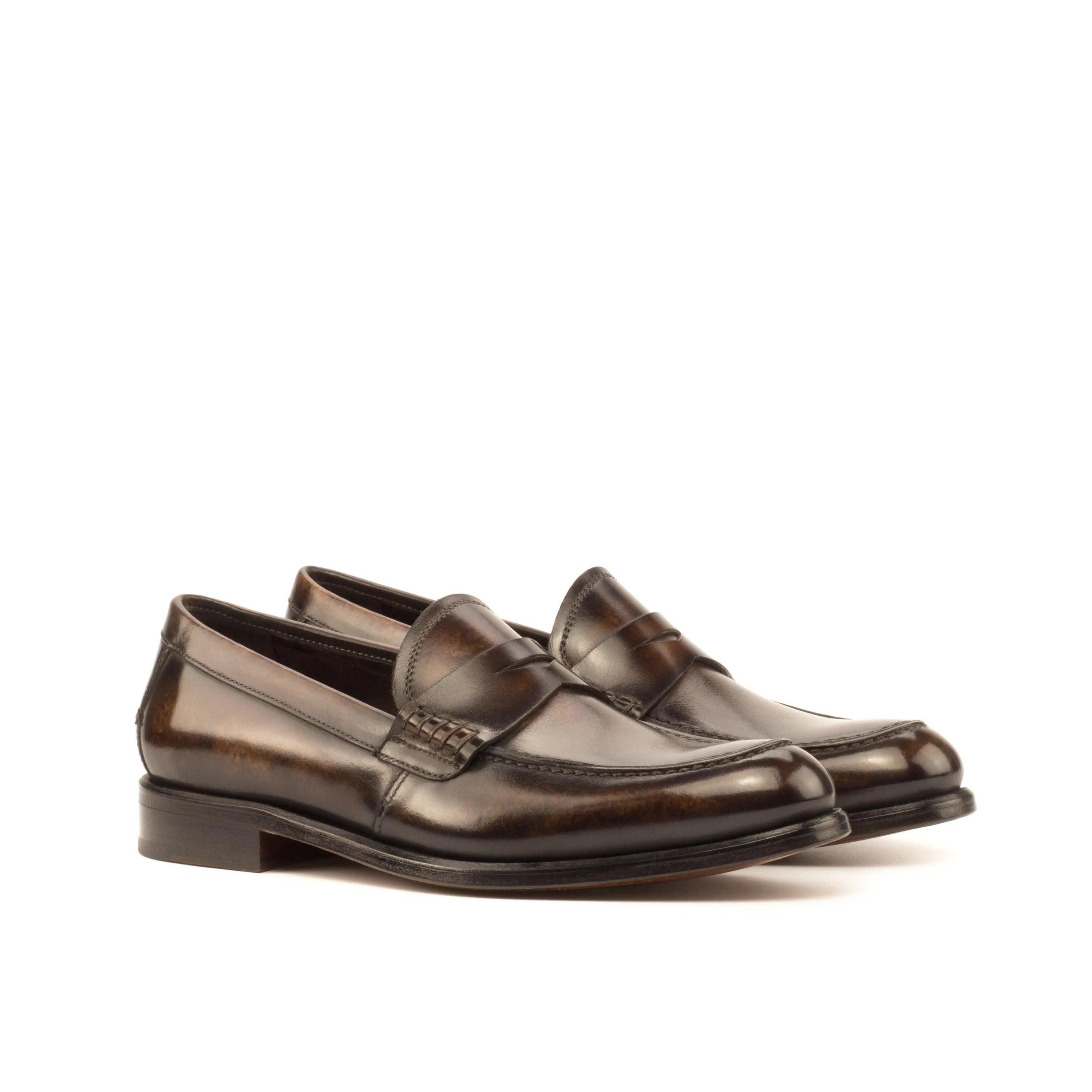 Pair of brown leather Indi Ladies Patina Loafers II