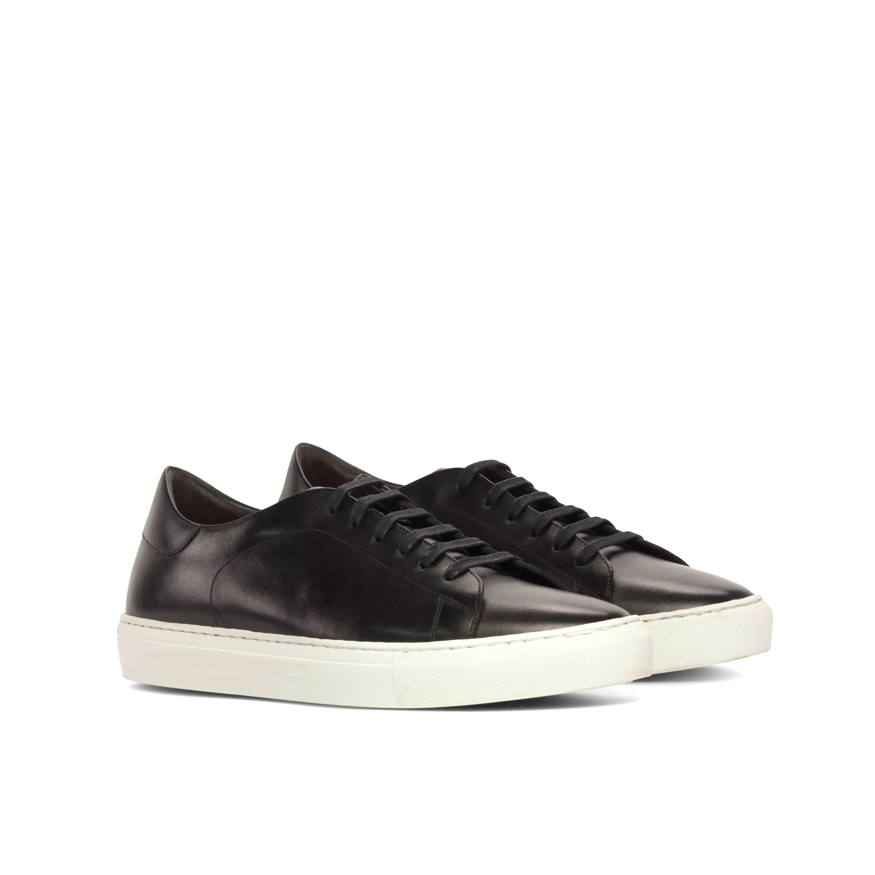 Black Marko Trainer Sneaker with white cupsole soles