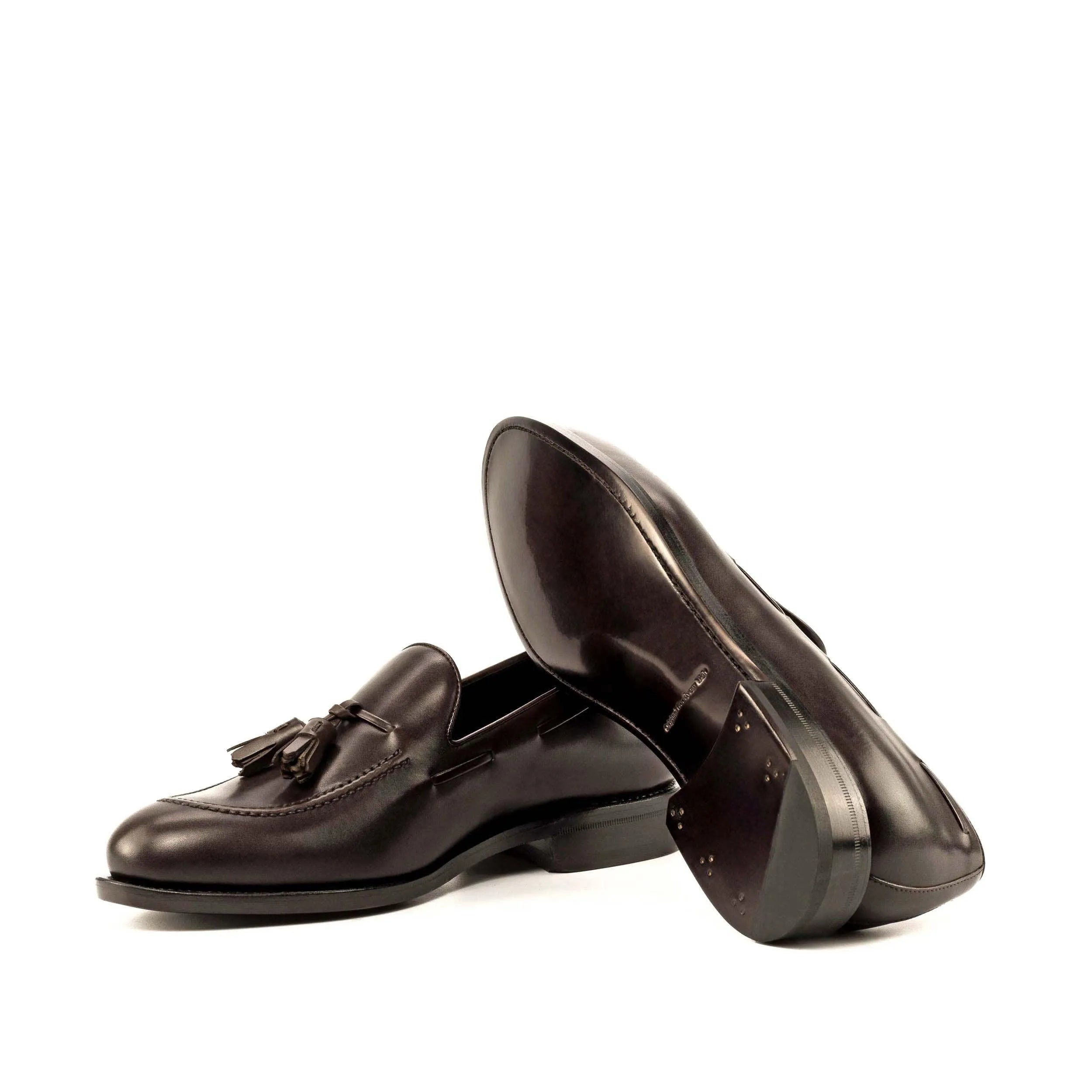 Pair of brown leather tassel Roberto loafers