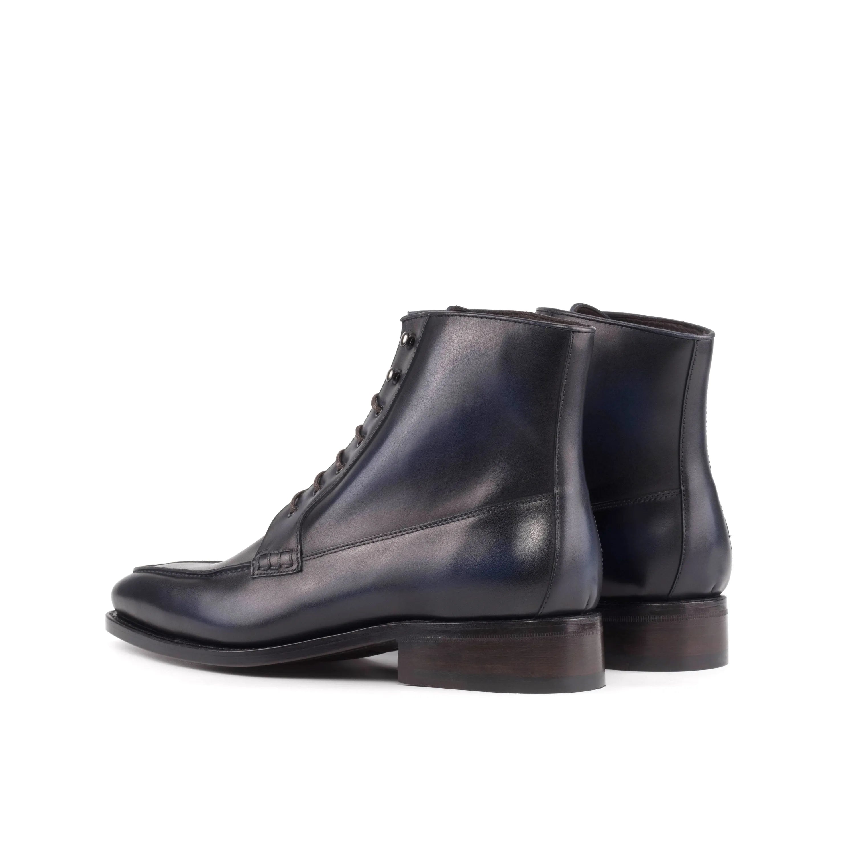 Pair of blue leather Summit Moc Boots