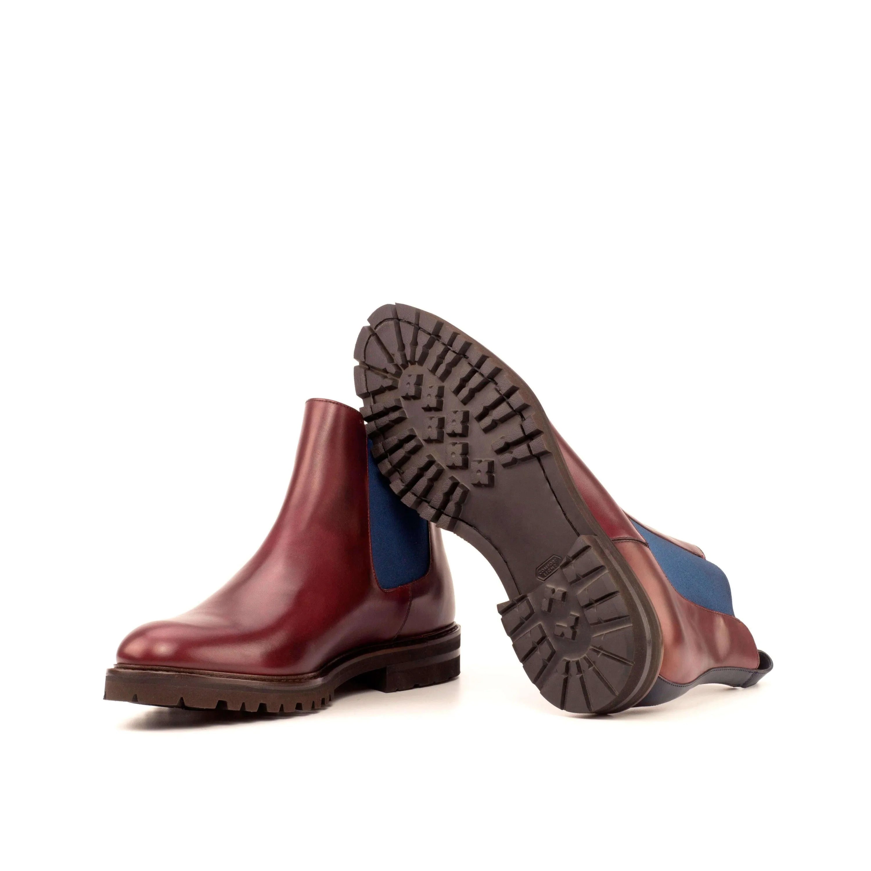 45TD Chelsea boot in burgundy box calf leather