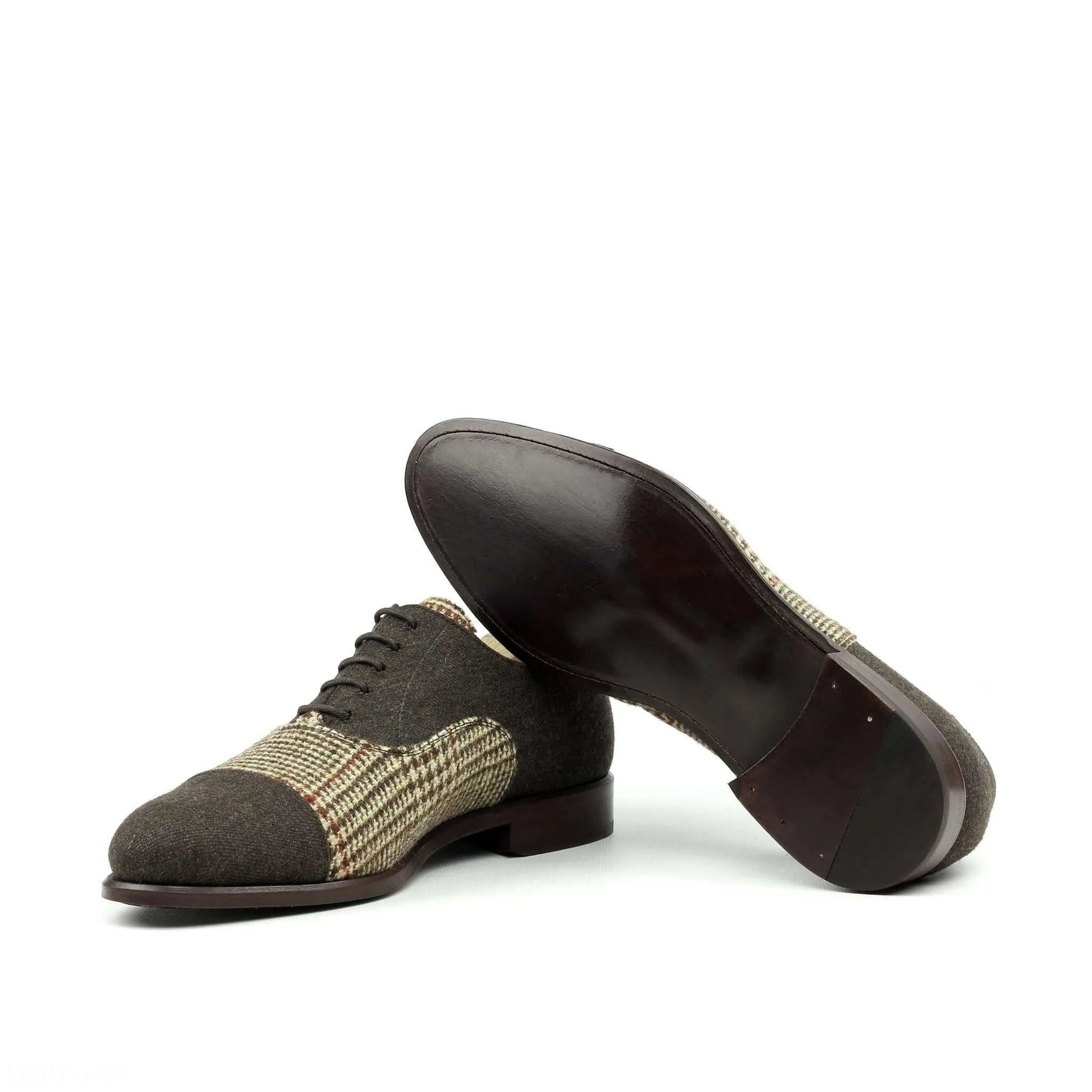 Brown plaid Azzedine Oxford Shoes II dress shoes