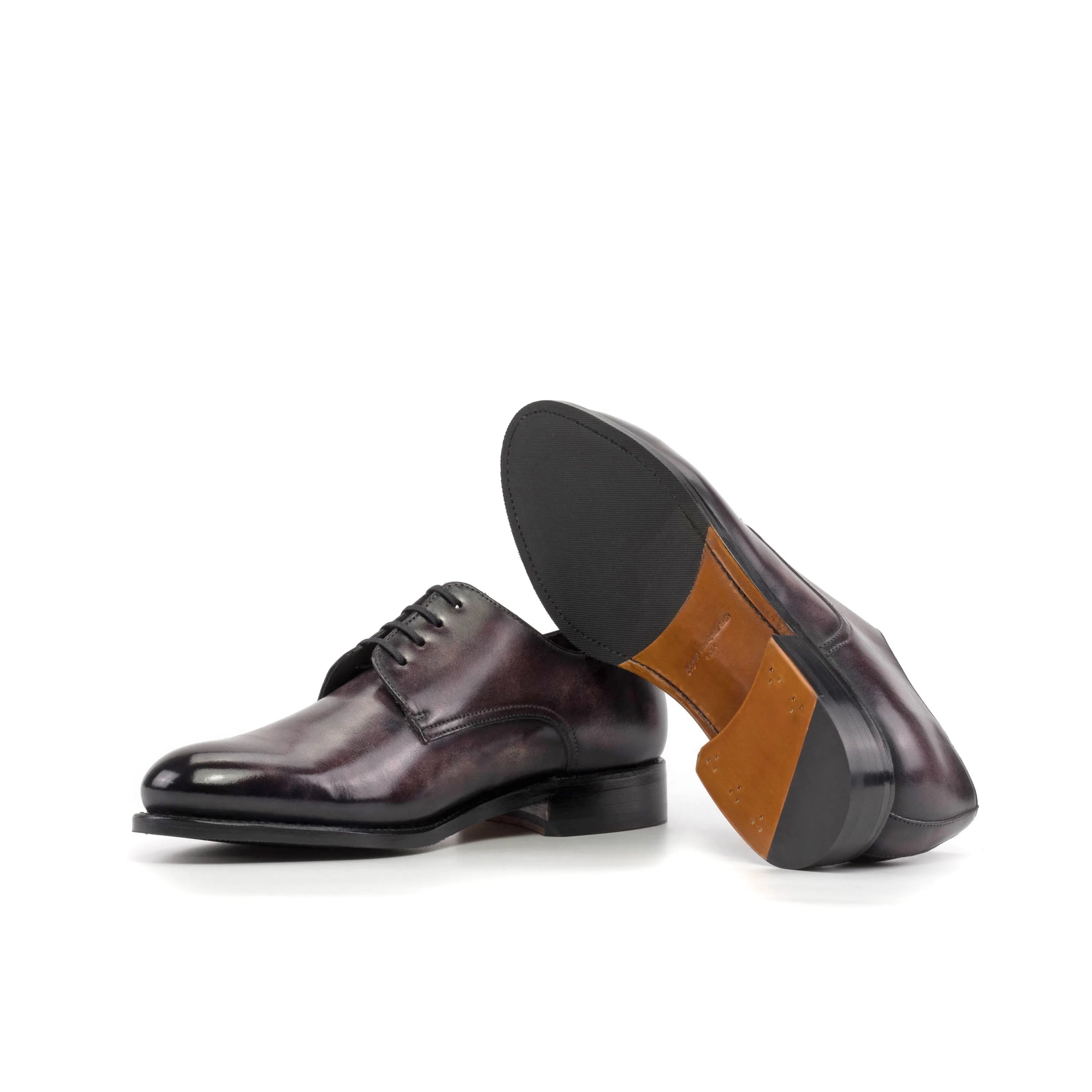 Capella patina derby shoes pair of leather dress shoes