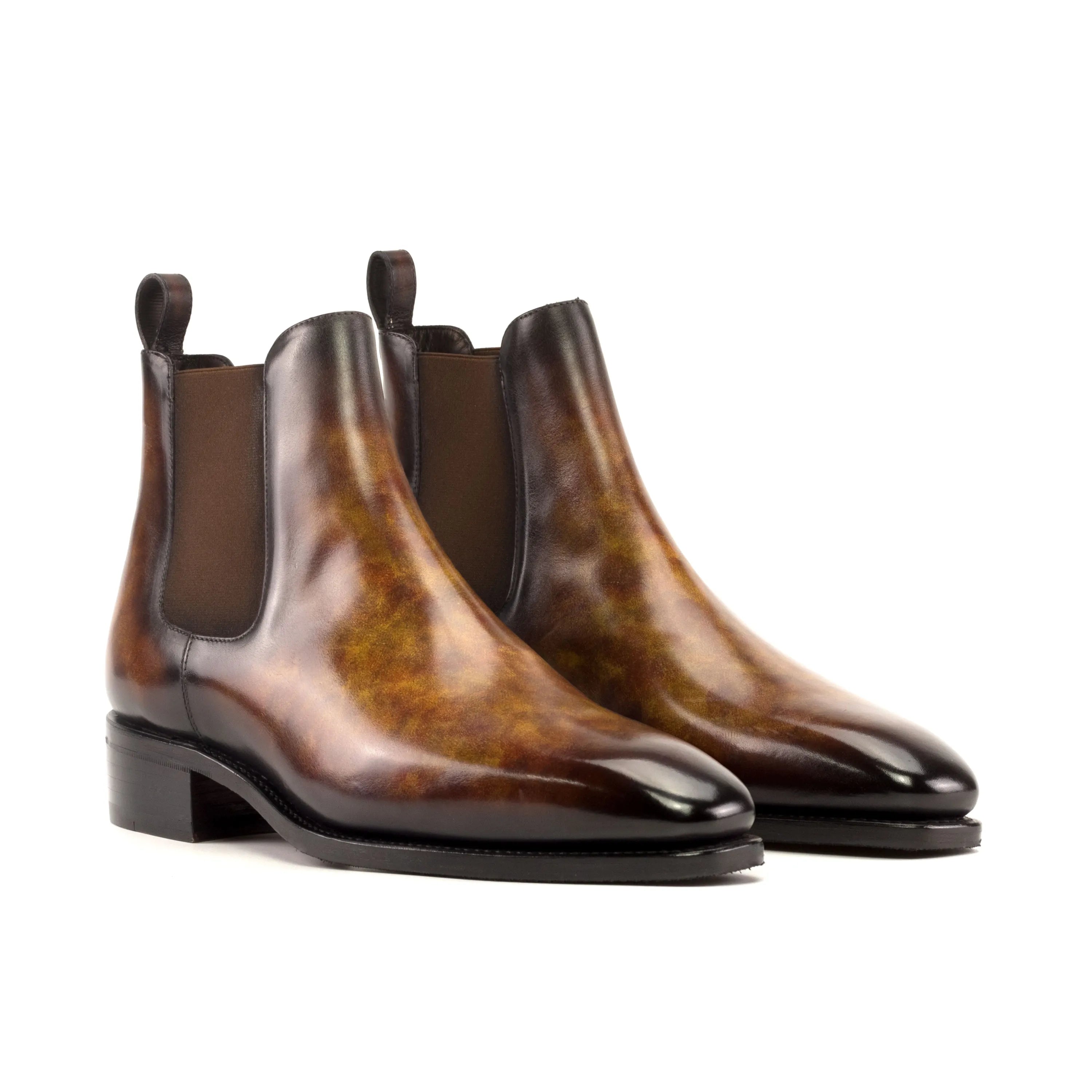 Francesco Patina Chelsea Boots II pair of brown leather Chelsea boots