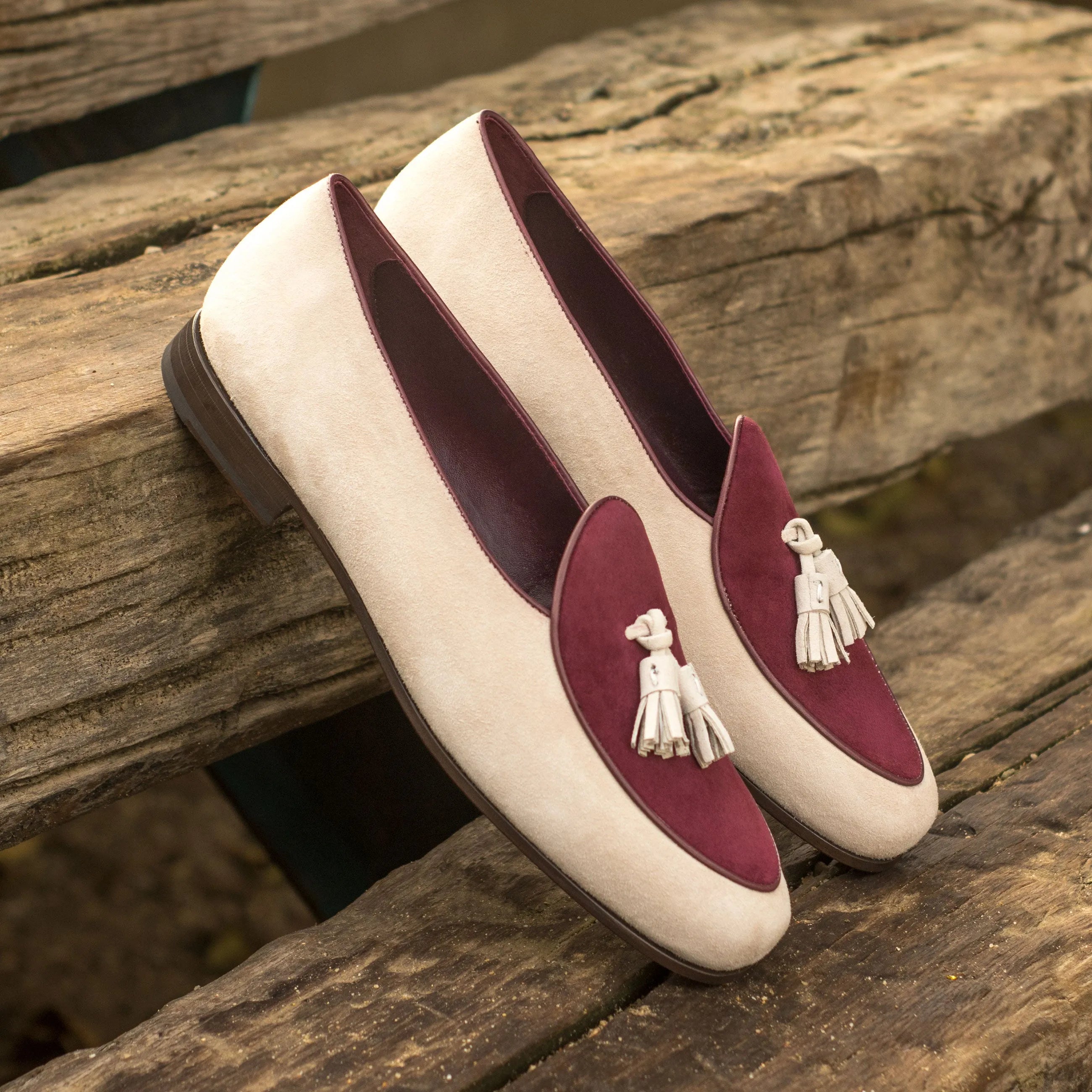 Hass Belgian Slipper pair of tassel loafers