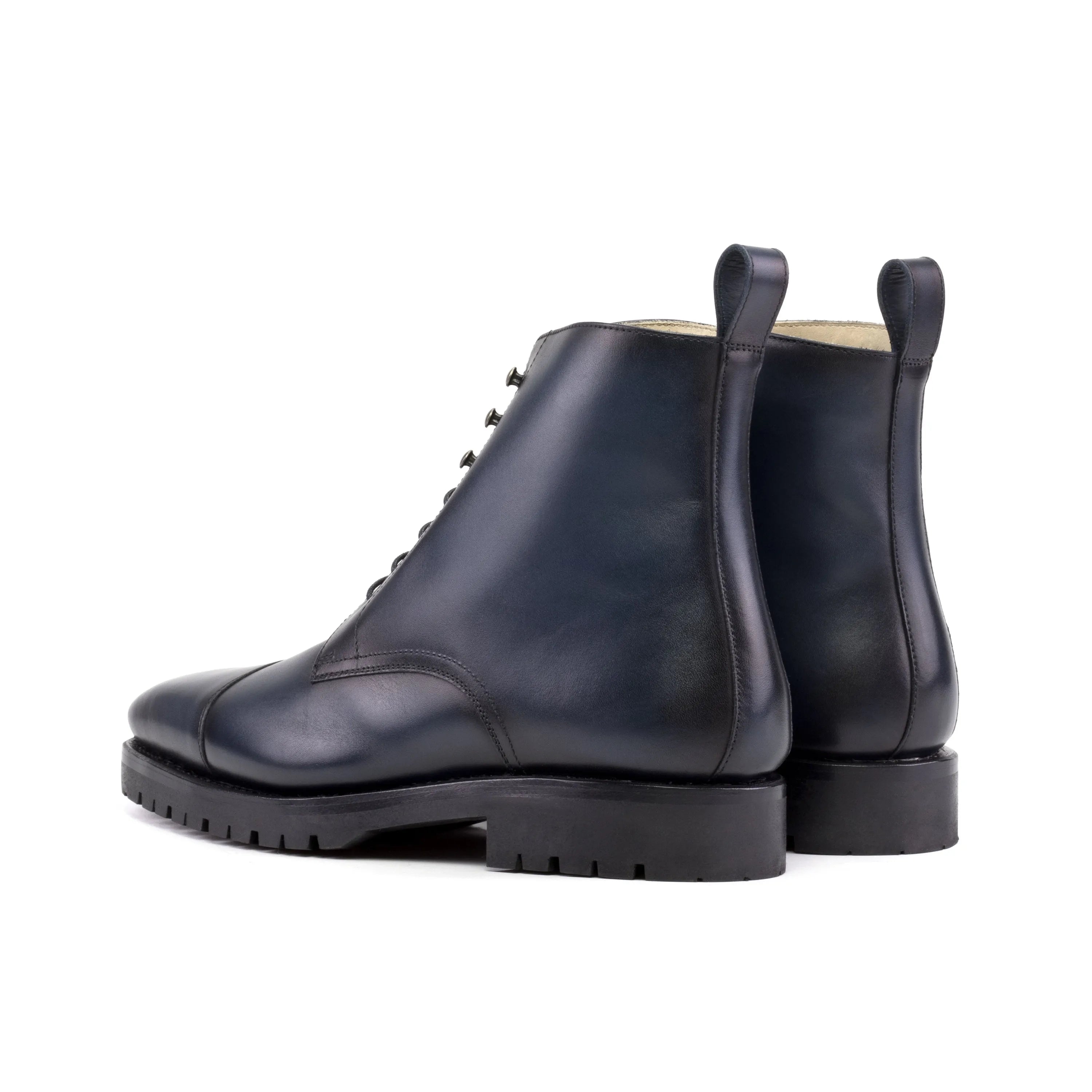 Jag59 jumper boots in blue leather lace-up style
