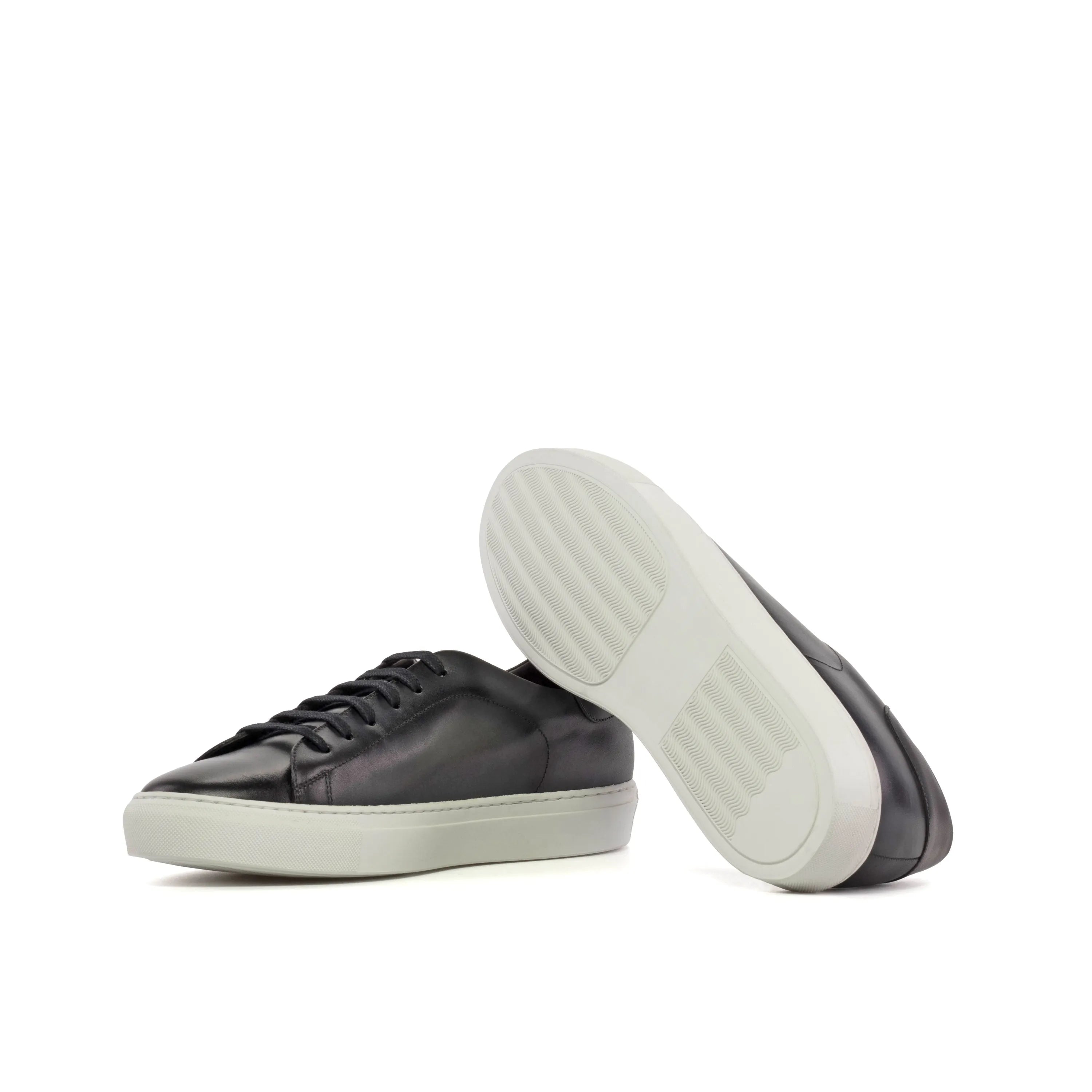Black Java Trainer Sneaker with white cupsole soles