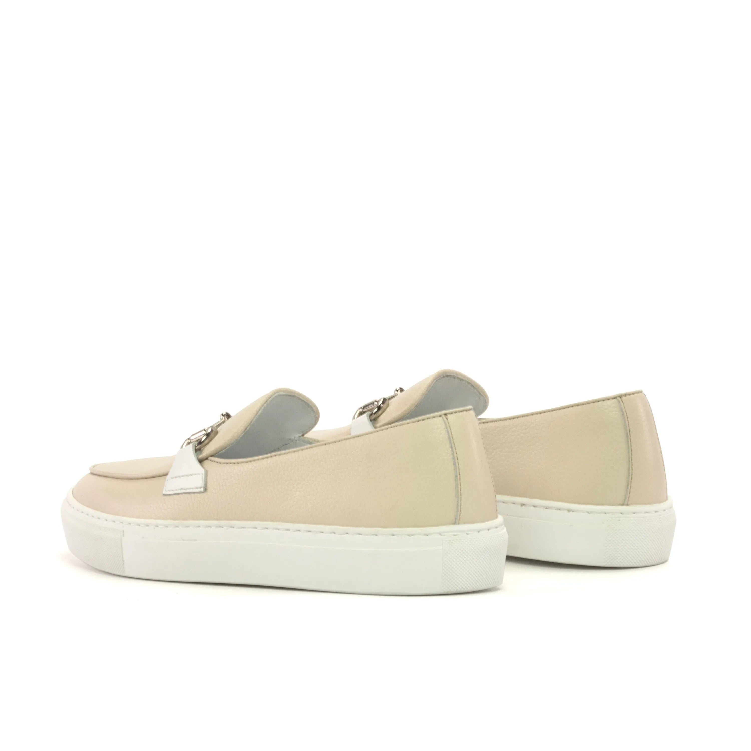 Jbien Belgian sneaker beige leather platform loafers