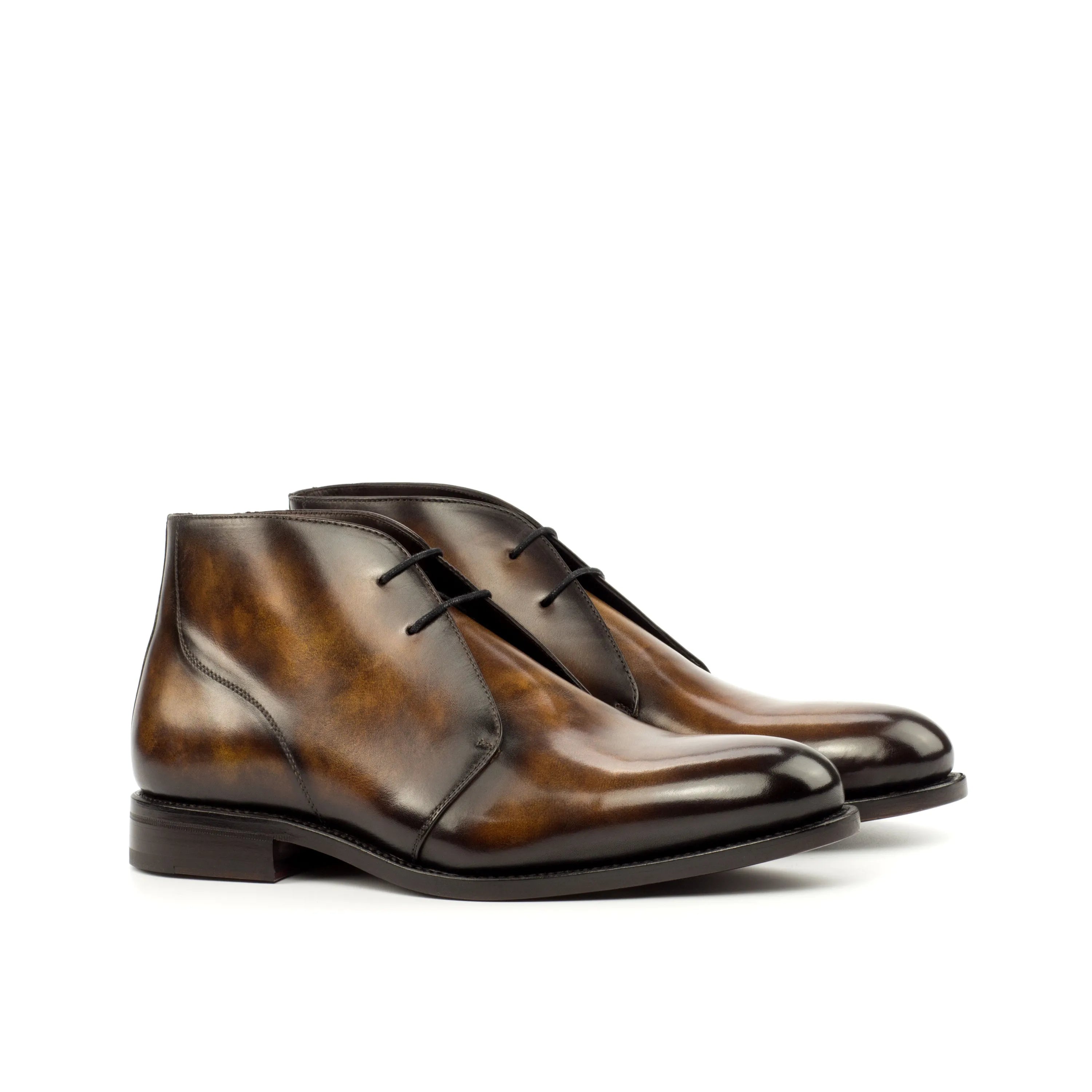 Brown leather Jonas Patina Chukkas boots