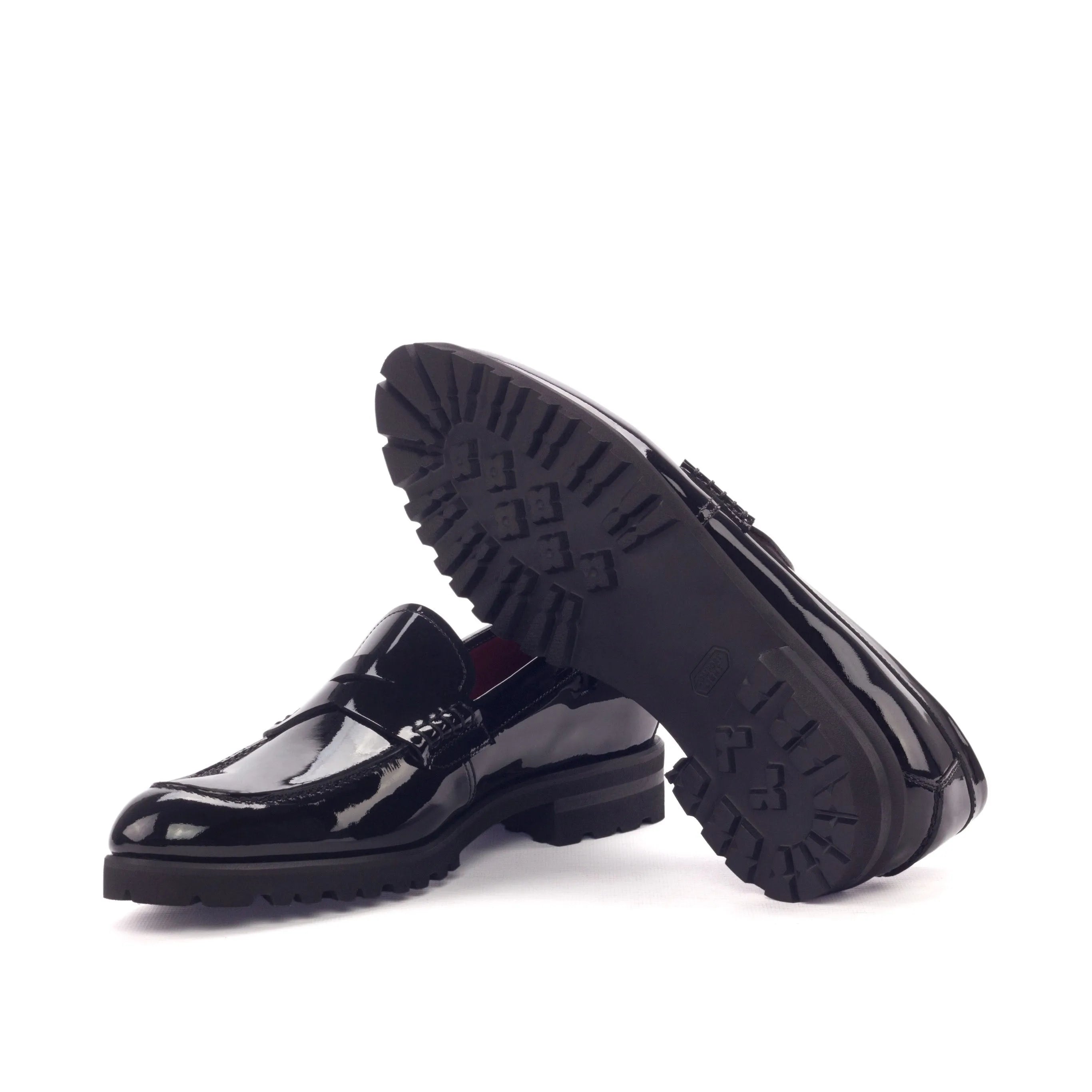 Black patent leather Marina ladies loafers