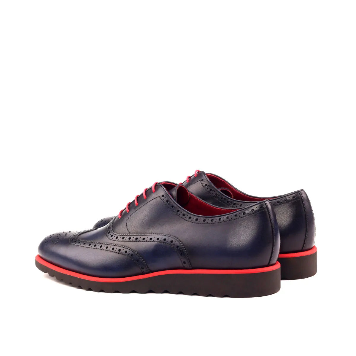 Blue Taycan Full Brogue II luxury bespoke brogue shoes for men
